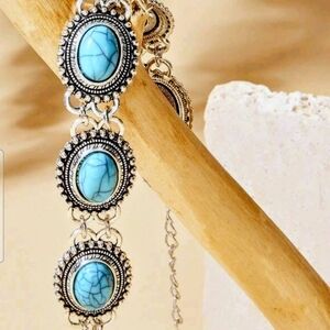 Turquoise and Silver Women's Bracelet